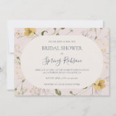 FrühlingsWildblume | Horizontales Brautparty mit P Einladung (Vorderseite)