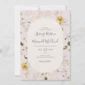 FrühlingsWildblume | Lässige Hochzeit mit Blush Einladung (Vorderseite)