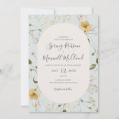 FrühlingsWildblume | Light Blue All in one Wedding Einladung (Vorderseite)