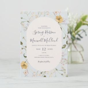 FrühlingsWildblume Light Blue All in one Wedding Einladung