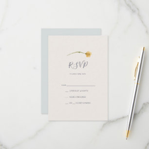 FrühlingsWildblume Light Blue RSVP Card Karte