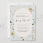 FrühlingsWildblume | Light Blue Wedding Brunch Einladung (Vorderseite)