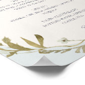 FrühlingsWildblume | Light Blue Wedding Drinks Men Poster (Ecke)