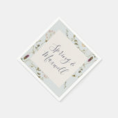 FrühlingsWildblume | Light Blue Wedding Napkins Serviette (Ecke)