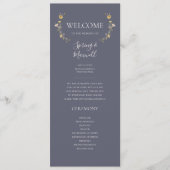 FrühlingsWildblume | Lila Hochzeit Programm (Vorderseite)