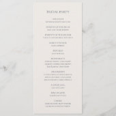 FrühlingsWildblume | Lila Hochzeit Programm (Rückseite)