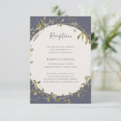 FrühlingsWildblume | Lila Hochzeitsempfehlung Begleitkarte (Stehend Vorderseite)