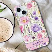 FrühlingsWildblume Pastell Rosa Lila Individuelle  Case-Mate iPhone Hülle