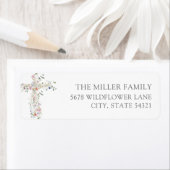 FrühlingsWildblume Taufe Rücksendeadressen-Aufkleb (Insitu)