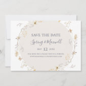 FrühlingsWildblume | Weißer Horizontaler Save the  Date (Vorderseite)