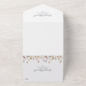 FrühlingsWildblume | Weißes Siegel und Senden All In One Einladung (Außenbereich)