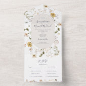 FrühlingsWildblume | Weißes Siegel und Senden All In One Einladung (Innen Boden)