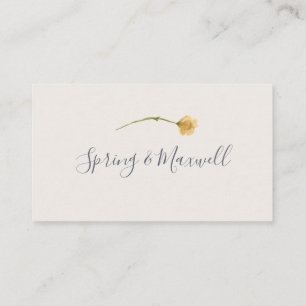 FrühlingsWildblume White Flat Wedding Platzkarte