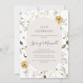 FrühlingsWildblume | White Let's Celebrate Invitat Einladung (Vorderseite)