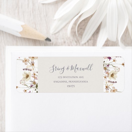 FrühlingsWildblume | White Return Address Label (Insitu)