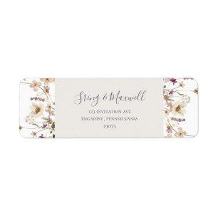 FrühlingsWildblume   White Return Address Label