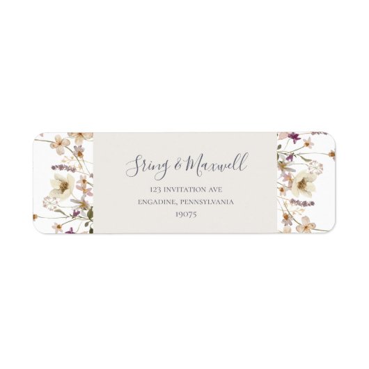 FrühlingsWildblume | White Return Address Label (Vorne)