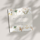 FrühlingsWildblume | White Square Wedding Einladung