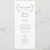 FrühlingsWildblume | White Wedding Program Programm (Vorderseite)