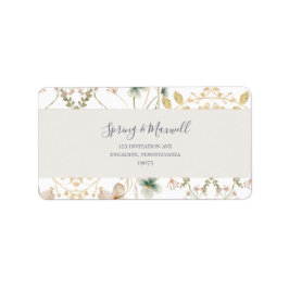 FrühlingsWildblume | White Wedding RSVP Address Adressaufkleber
