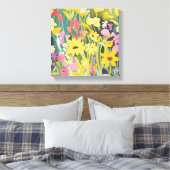 FrühlingsWildblumen | Aquarellmalerei Leinwanddruck (Insitu (Schlafzimmer))
