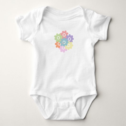 FrühlingsWildblumen Baby Strampler (Vorderseite)
