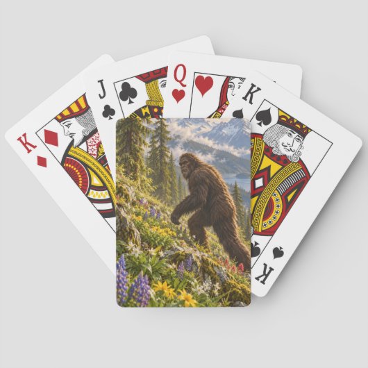 Frühlingswildblumen Bigfoot Spielkarten (Rückseite)