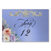 Frühlingswildblumen - Blau Tischnummer (Vorderseite)