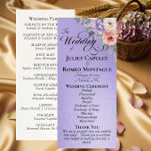 Frühlingswildblumen - Blaue Flieder-Hochzeit Programm