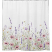 Frühlingswildblumen Duschvorhang (Vorderseite)