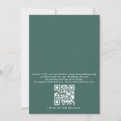 Frühlingswildblumen Elegante moderne QR-Code-Hochz Einladung (Rückseite)