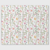 Frühlingswildblumen-Geschenkverpackungspapier für Geschenkpapier (Flach)