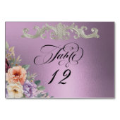 Frühlingswildblumen - Lavendel Tischnummer (Rückseite)