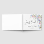 Frühlingswildblumen Lila Rosa Hochzeit Gästebuch (Voll)