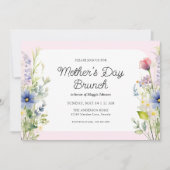 Frühlingswildblumen Muttertagsbrunch Einladung (Vorderseite)