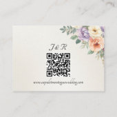 Frühlingswildblumen, QR-Code - Elfenbein Begleitkarte (Rückseite)