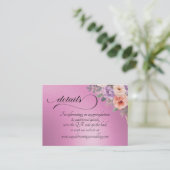 Frühlingswildblumen, QR-Code - Rosa Begleitkarte (Stehend Vorderseite)