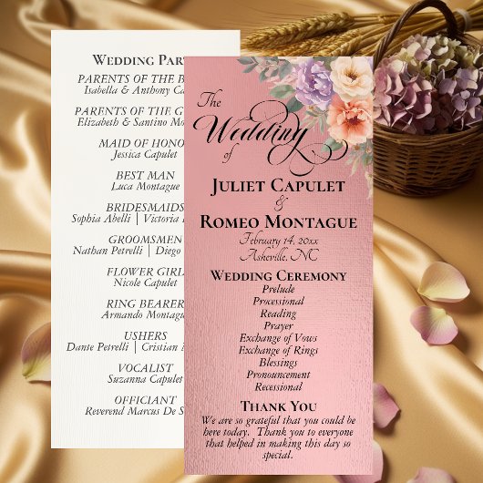 Frühlingswildblumen - Roségoldene Hochzeit Programm