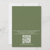 Frühlingswildblumen Rustikale elegante QR-Code-Hoc Einladung (Rückseite)