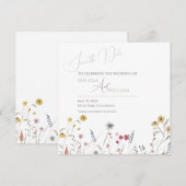 Frühlingswildblumen Save The Date (Vorne/Hinten)