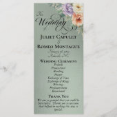 Frühlingswildblumen - Weise Hochzeit Programm (Vorderseite)