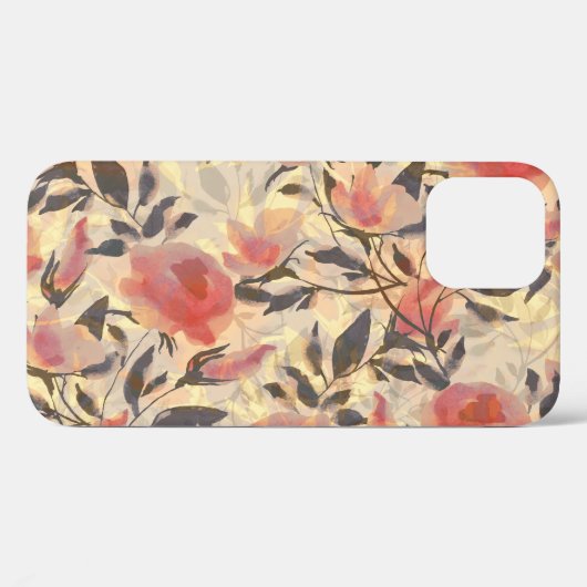 Frühlingswilde Rose: Aquarellmuster. Case-Mate iPhone Hülle (Rückseite (Horizontal))