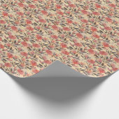 Frühlingswilde Rose: Aquarellmuster. Geschenkpapier (Ecke)