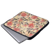 Frühlingswilde Rose: Aquarellmuster. Laptopschutzhülle (Vorne Knopf)