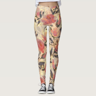 Frühlingswilde Rose: Aquarellmuster. Leggings