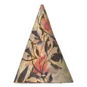 Frühlingswilde Rose: Aquarellmuster. Partyhütchen (Rechts)