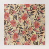 Frühlingswilde Rose: Aquarellmuster. Puzzle (Horizontal)