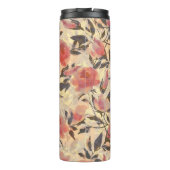 Frühlingswilde Rose: Aquarellmuster. Thermosbecher (Rückseite)