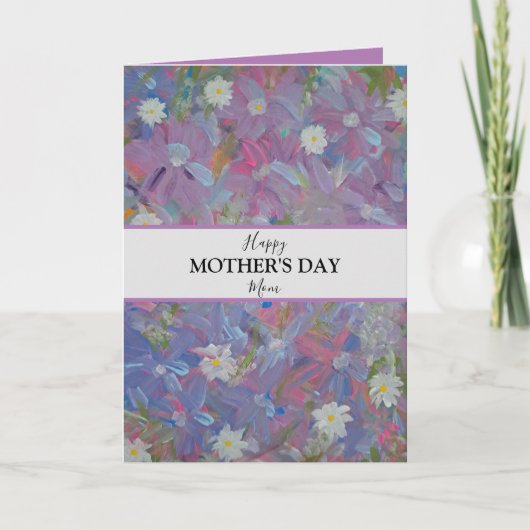 Frühlingswonderland Blumenkarte Foto Muttertagskar Feiertagskarte (Vorderseite)