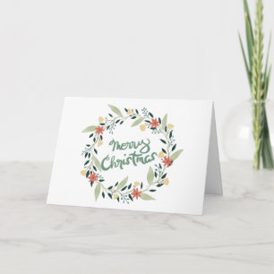 Frühlingswreath Frohe Weihnachten Karte